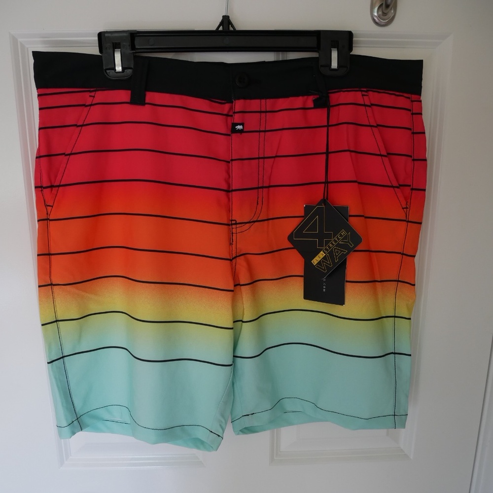 Ring of Fire Mens Flex-Stretch Hybrid Shorts~